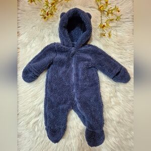 Wippette Navy Fleece Baby Footie